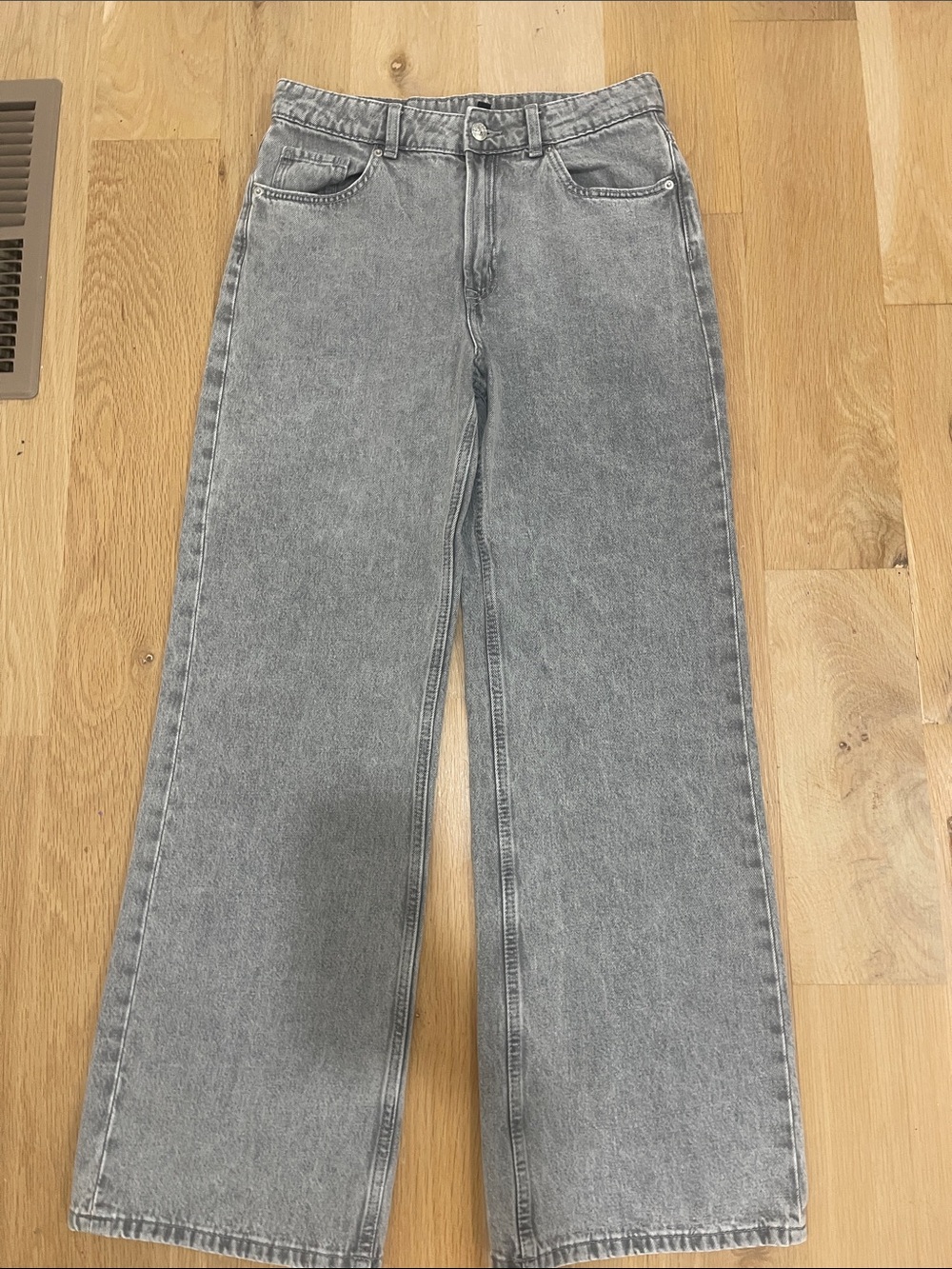 H&M wide leg grey jeans